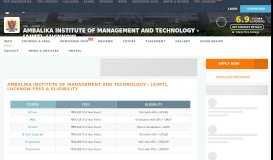 
							         Ambalika Institute of Management and Technology - [AIMT], Lucknow ...								  
							    