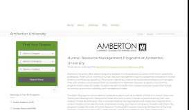 
							         Amberton University - Human Resources Degrees, Accreditation ...								  
							    