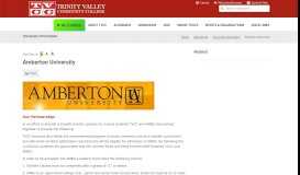 
							         Amberton University - Trinity Valley Community College								  
							    