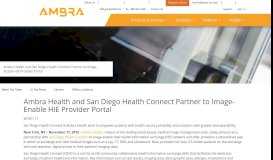 
							         Ambra Health and San Diego Health Connect Partner to Image ...								  
							    