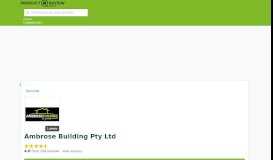 
							         Ambrose Building Pty Ltd Reviews - ProductReview.com.au								  
							    