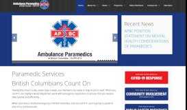 
							         Ambulance Paramedics Of BC - CUPE Local 873								  
							    