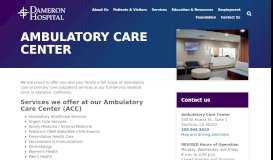 
							         Ambulatory Care Center | Dameron Hospital								  
							    