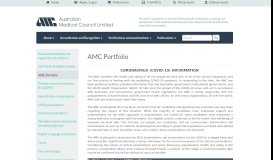 
							         AMC Portfolio - Australian Medical Council								  
							    