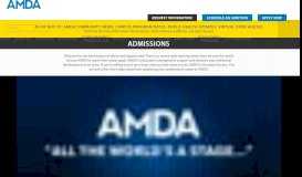 
							         AMDA | Admissions								  
							    