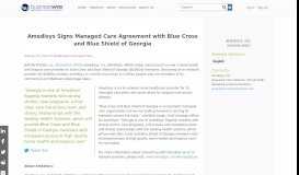 
							         Amedisys Signs Managed Care Agreement with Blue Cross and Blue ...								  
							    