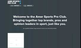 
							         AMER SPORTS PRO CLUB: Home page								  
							    