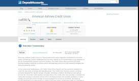 
							         American Airlines Credit Union Reviews and Rates								  
							    