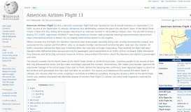 
							         American Airlines Flight 11 - Wikipedia								  
							    
