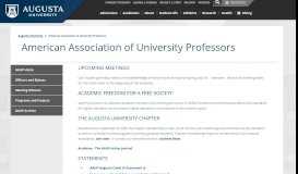 
							         American Association of University Professors - Augusta University								  
							    