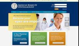 
							         American Board of Ophthalmology: Home								  
							    