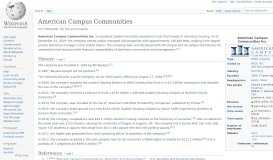 
							         American Campus Communities - Wikipedia								  
							    