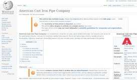 
							         American Cast Iron Pipe Company - Wikipedia								  
							    