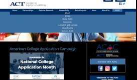 
							         American College Application Campaign								  
							    