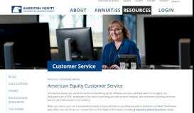
							         American Equity's Customer Service Contact Information								  
							    