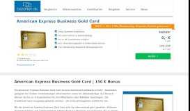 
							         American Express Business Gold Card: 150 € Bonus | Bezahlen.de								  
							    