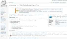 
							         American Express Global Business Travel - Wikipedia								  
							    