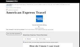 
							         American Express Travel Reviews (Updated May 2018 ...								  
							    