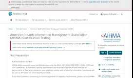 
							         American Health Information Management Association ... - Pearson VUE								  
							    