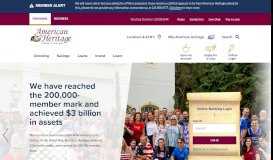 
							         American Heritage Credit Union: Home								  
							    