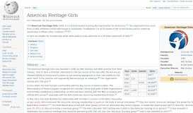 
							         American Heritage Girls - Wikipedia								  
							    