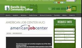 
							         American Job Center (AJC) | Danville Area Community College								  
							    