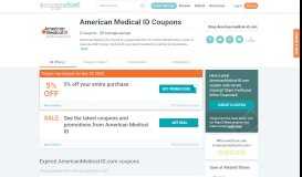 
							         American Medical ID Coupons - Save 5% w/ June '19 Promo Codes								  
							    