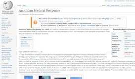 
							         American Medical Response - Wikipedia								  
							    
