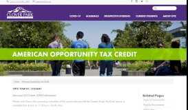 
							         American Opportunity Tax Credit | Clover Park Technical College								  
							    