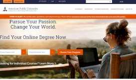 
							         American Public University | Online Degrees & Certificates | 877-755 ...								  
							    