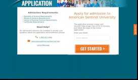 
							         American Sentinel Student Application Form								  
							    