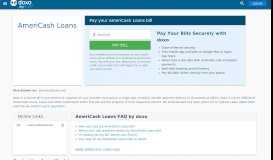 
							         AmeriCash Loans: Login, Bill Pay, Customer Service and Care Sign-In								  
							    