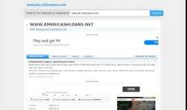 
							         americashloans.net at WI. Installment Loans | AmeriCash Loans								  
							    