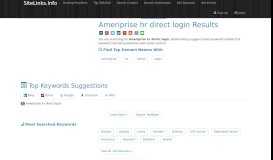 
							         Ameriprise hr direct login Results For Websites Listing								  
							    