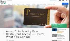 
							         Amex Cut Priority Pass Restaurant as of Today -- Here's How ...								  
							    