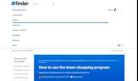 
							         Amex shopping program | finder.com								  
							    