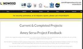 
							         Amey Sersa Project Feedback - Lingwood Security								  
							    
