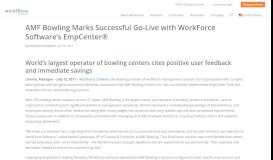 
							         AMF Bowling Marks Successful Go-Live with WorkForce ...								  
							    