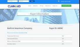 
							         AmFirst Insurance Company - CLAIM.MD								  
							    