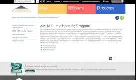 
							         AMHA Public Housing Program : Akron Metropolitan Housing Authority								  
							    