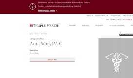 
							         Ami Patel | Temple Health								  
							    