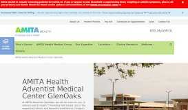 
							         Amita Health Adventist Medical Center GlenOaks | AMITA Health								  
							    