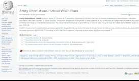 
							         Amity International School Vasundhara - Wikipedia								  
							    