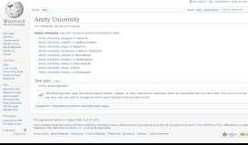 
							         Amity University - Wikipedia								  
							    