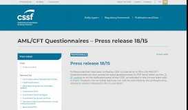 
							         AML CFT Questionnaires: Commission de Surveillance du Secteur ...								  
							    