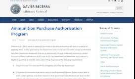 
							         Ammunition Purchase Authorization Program | State of ...								  
							    