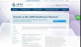 
							         AMN Healthcare Brands | Physician and Nursing Staffing Services								  
							    