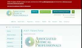 
							         A.M.P. Patient Portal - Associated Medical Professionals								  
							    