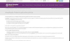
							         Amplitude: Patient outcomes portal - Yeovil District Hospital NHS ...								  
							    