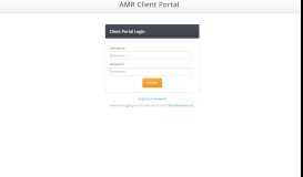 
							         AMR Client Portal								  
							    